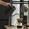 thumbnail image 5 of Behome Gooseneck Electric Kettle, 1.0L Gooseneck Kettle,±1℉ Precise Temperature Control,1200W Pour Over Electric Kettle for Coffee & Tea,Black, 5 of 7