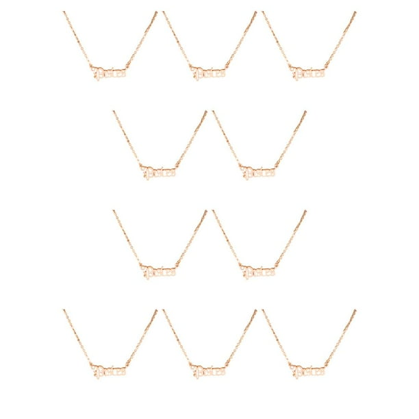 Collar de constelaciones Qarigey oro rosa 10 piezas