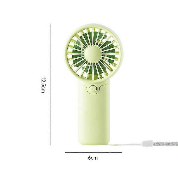 Dry battery small fan small fresh student dormitory portable outdoor portable lanyard mini handheld small fan green