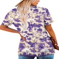 thumbnail image 3 of CHOK Hauts d'Été à Manches Courtes pour Femmes Tunique Décontractée Imprimée Florale Col en V Mignon T-Shirts Fluides Blouse, 3 of 6
