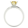 thumbnail image 4 of Solitaire Engagement Ring for Women - 1ct Simulated Yellow Diamond in 18K White Gold Promise Ring, 4 of 6