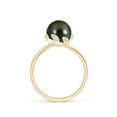 thumbnail image 2 of Angara Tahitian Cultured Pearl Olive Leaf Bypass Ring in 14K Yellow Gold for Women | June Birthstone Jewelry for Her, 2 of 8