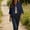 Navy women summer blazer jacket a1, variant on Women Fall Collared 3/4 Sleeve Button Down Open Front Blazer Jackets Casual Tops Loose Fit Office Basic Clothes, Gray M