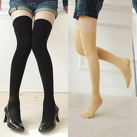 

Stockings Solid Color Warm Women Over The Knee Thigh High Socks for Daily Wear