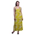 thumbnail image 1 of Bimba Robe Longue Maxi d'Été à Imprimé Floral pour Femme, Col en V, Tenue de Villégiature de Vacances - X-Grand, 1 of 5