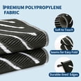 thumbnail image 4 of HIWEAVER Black/White 8' x 10' Outdoor Rug PP Plastic Straw Woven Waterproof Patio Rug with Striped Pattern Portable Outside Carpet for Balcony Deck Picnic Garden Decor, 4 of 6