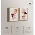 thumbnail image 2 of Burgundy Flow Duet Canvas Print Abstract Boho Art Set by Art Remedy, Gold Frame, 20 x 30, 2 of 6