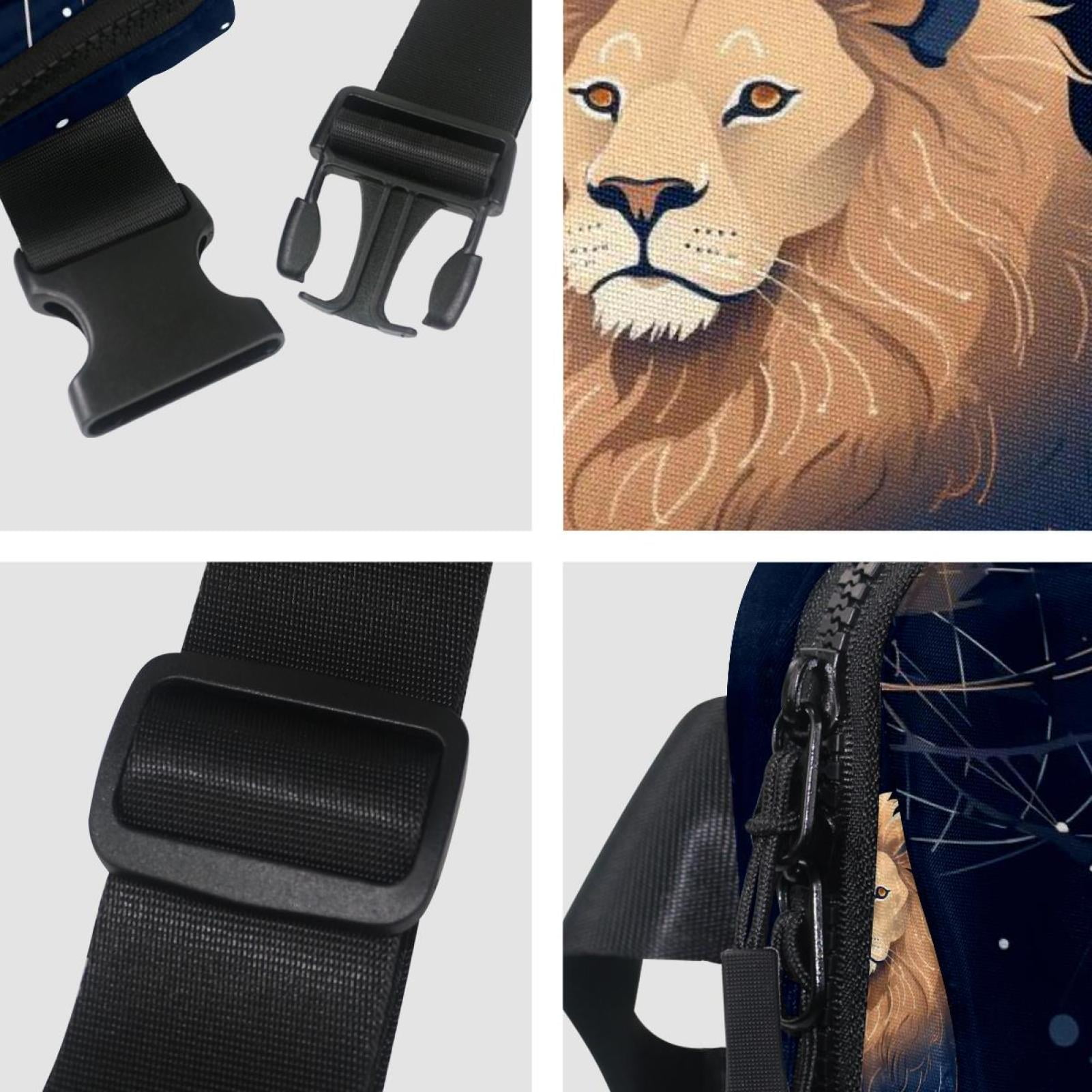 Leo Lightweight Adjustable Fanny Pack with Extension Strap - Unisex Waist Packs Crossbody Bag