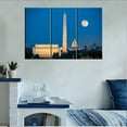 thumbnail image 2 of TISHIRON 3PCS Framed Canvas Wall Art Set,36"x24" Washington Monument Cityscape Canvas Art Decor, 2 of 7