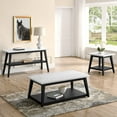 thumbnail image 6 of Steve Silver Vida Modern Genuine Marble Top 56" Rectangle Console Table, White, 6 of 7
