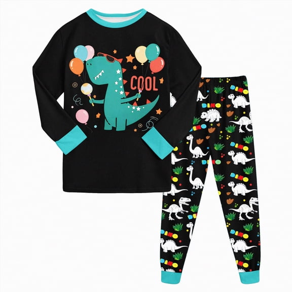UAYOTSE Kids Toddler Pajamas Boys Girls Fleece Pajama Set Spring Warm Sleepwear Pjs Set Plush Tops Pants Outfits,Sizes 4-5 Years