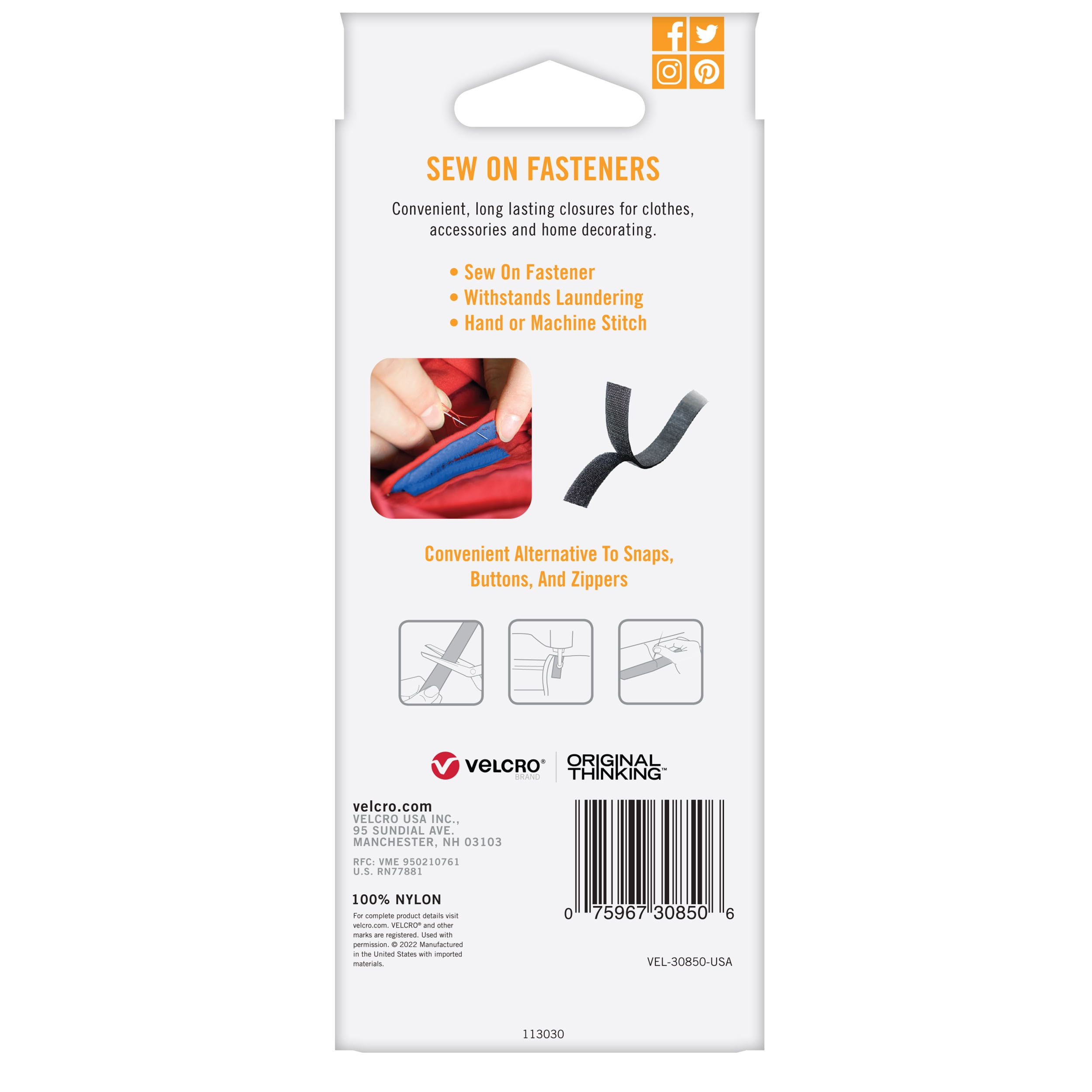 1.5 VELCRO® Brand Sew On Red Loop Tape By the Yard