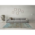 thumbnail image 3 of Ahgly Company Indoor Square Persian Light Blue Traditional Area Rugs, 8' Square, 3 of 4