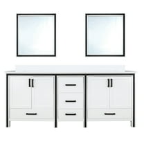 Laurel 84 in W x 22 in D Brown Oak Double Bath Vanity