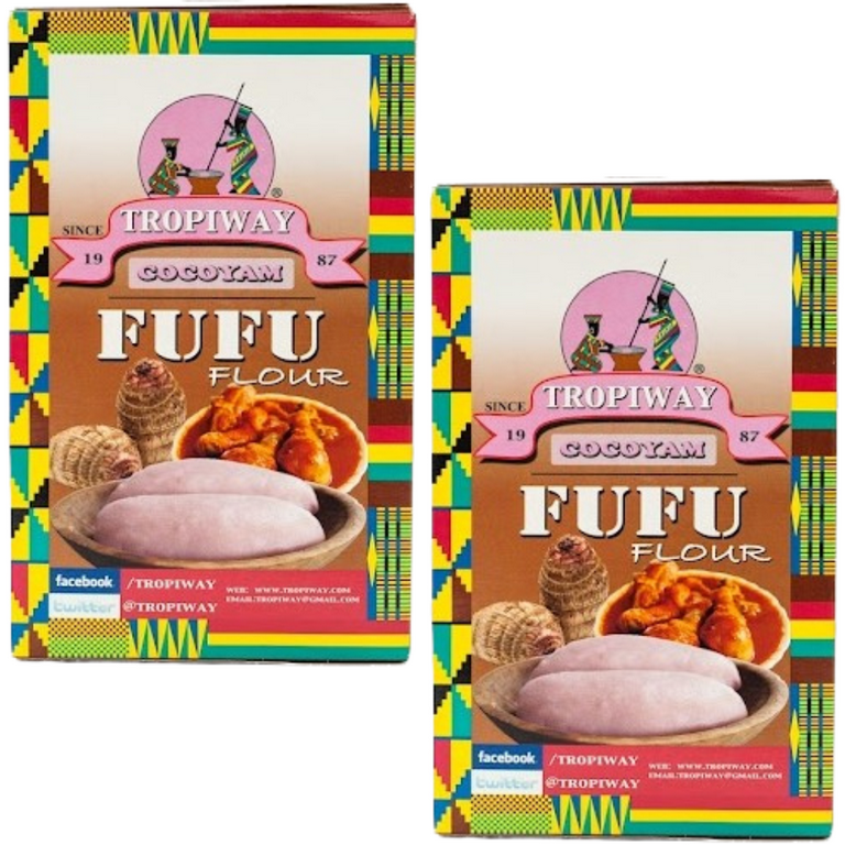 Tropiway Fufu Cocoyam Flour, 24 oz - Perfect for Dumplings, Frying