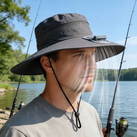 Solar Fan Hat for Outdoor Wide Brim Sun Hat with Built-in Solar Fan Solar Powered Fan Men s Hats for Fishing Work Gardening Hot Summer