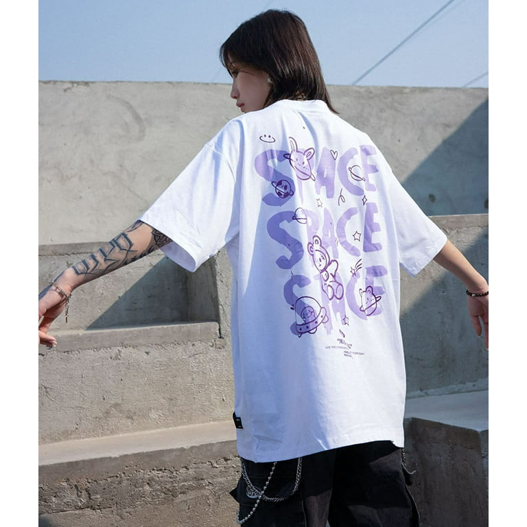 DanceeMangoos Aesthetic Shirt Harajuku Fashion Graphic Tops Cotton