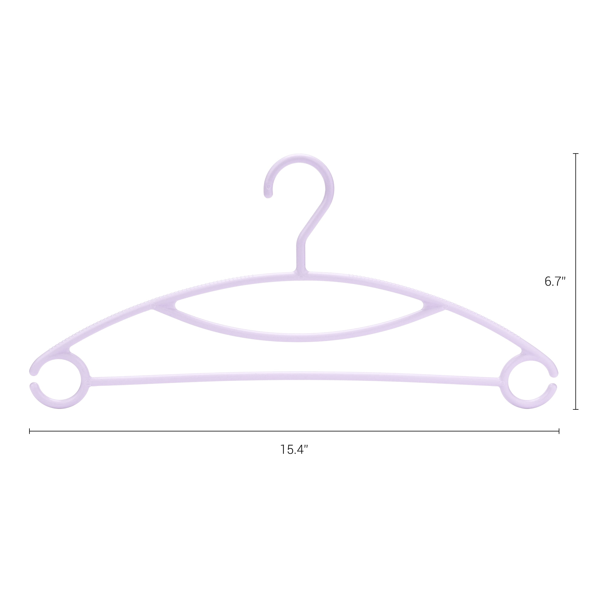 Unique Bargains Non-Slip Space Saving Clothes Hangers 10 Pack Light Purple