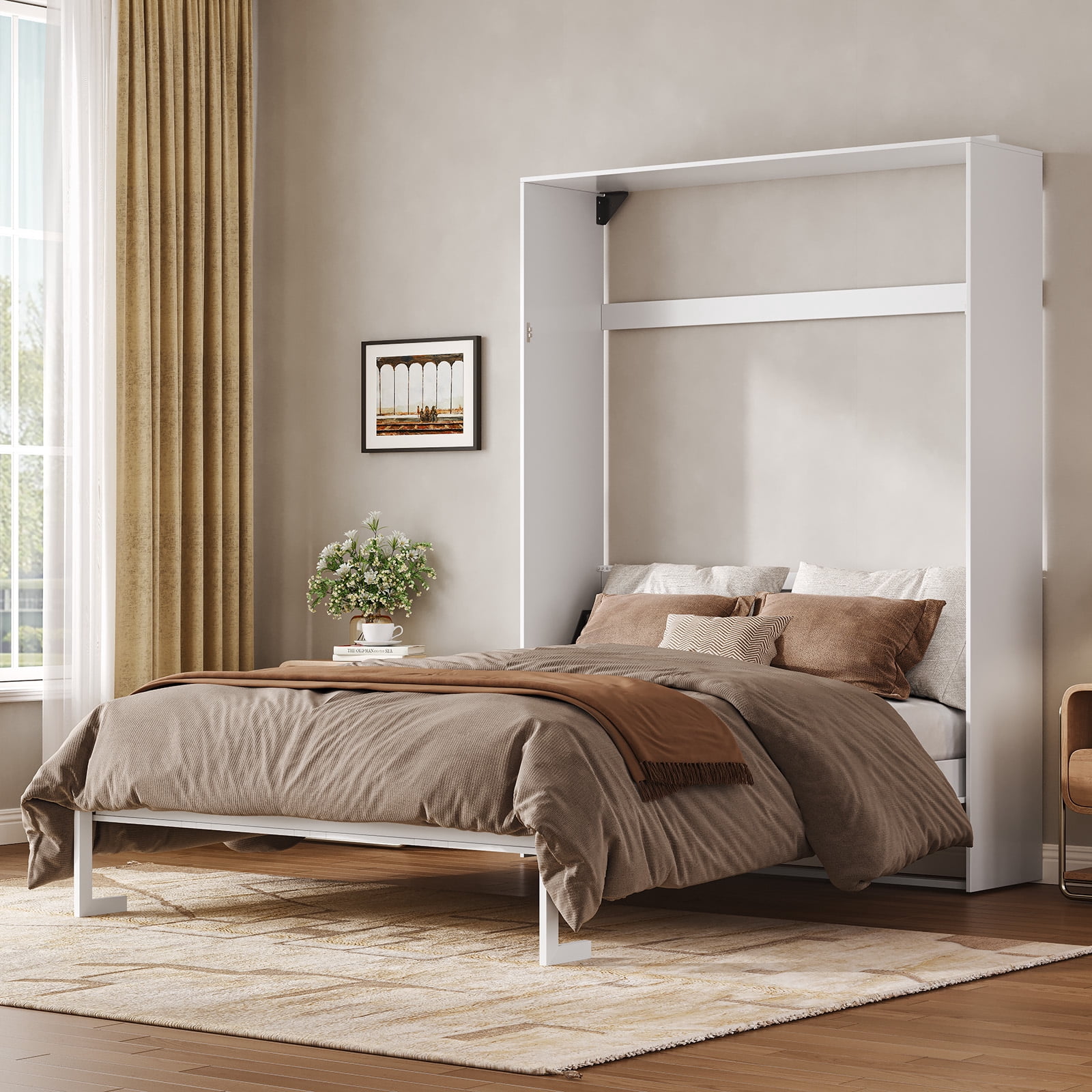 Ikea Bed frame, gray, Lönset Full/Double size, without mattress