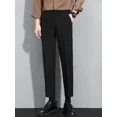 thumbnail image 5 of Pantalones de traje rectos fluidos 9 recortados para hombre Pantalones de verano drapeados para hombre Nuevos pantalones de hombre chinos Ropa formal de primavera 2024 en adelante, 5 of 5