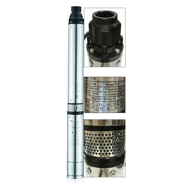 xtremepowerus 4 inch 220v stainless steel submersible deep well pump