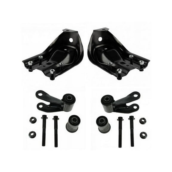 Rear Leaf Spring Shackle and Bracket Kit 4 Piece - Compatible with 1988 - 1997 Chevy K2500 1989 1990 1991 1992 1993 1994 1995 1996