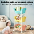 thumbnail image 6 of Xuniizn Rolling Cart Small Storage Cart – 3 Tier Rolling Utility Carts with Wheels, Multi-Purpose Utility Organizer for Kitchen, Bathroom, Bedroom, and Office, 6 of 7