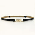 thumbnail image 2 of Surrme Ceintures Ajustables en Cuir PU pour Femmes Fines Boucle Dorée, 2 of 5