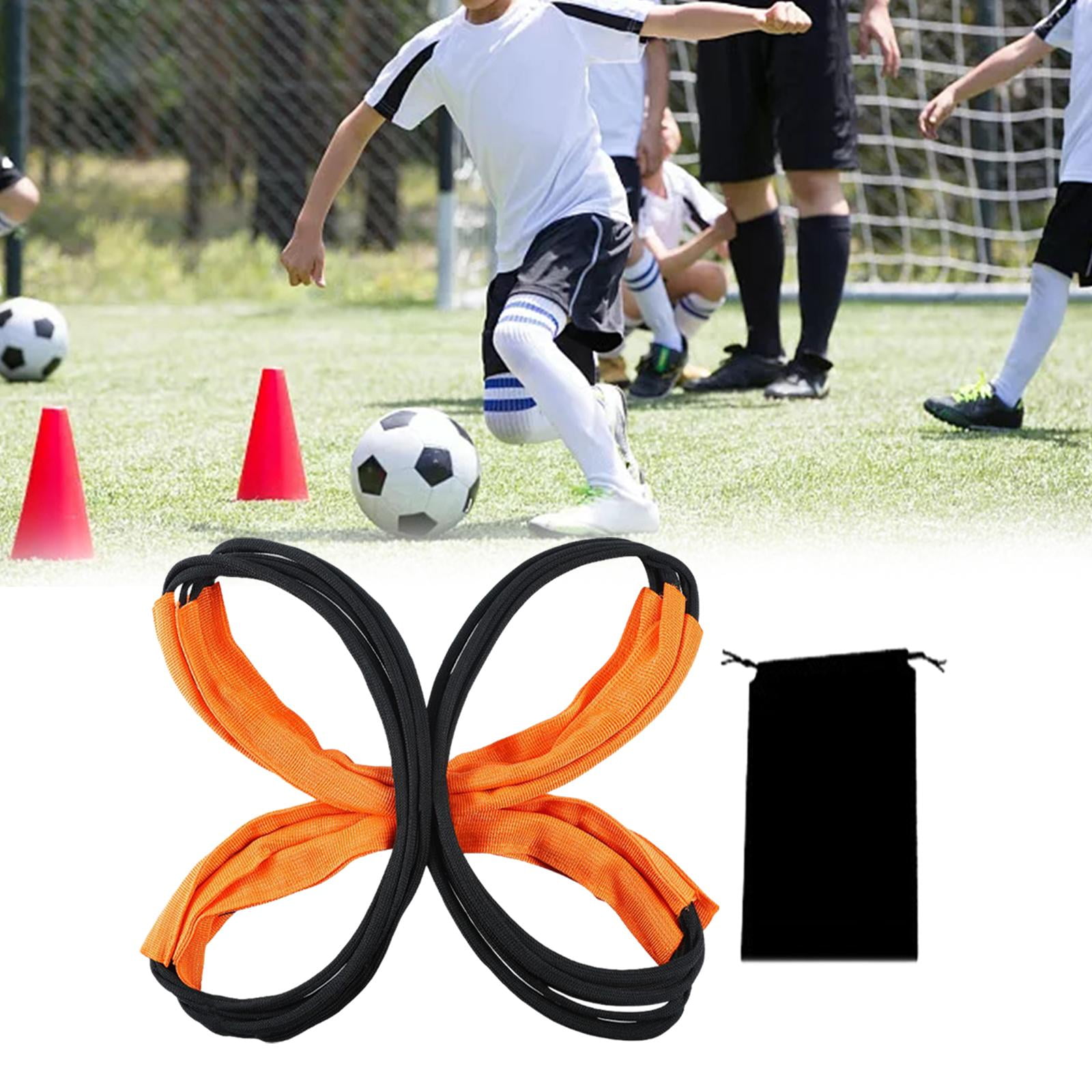 funtasica Agility Ladder Football Agility Ladder Speed Training Equipment Workout Footwork Ladder Foldable Nylon Suitable for Soccer Practice Outdoor Ex 4m