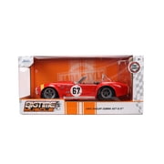Jada Toys BIGTIME MUSCLE 1:24 1967 Shelby Cobra Die-cast Car – Opening Doors, Hood, Trunk, Rubber Tires(Red)