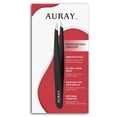 thumbnail image 1 of Pinzas para cejas Pinzas para depilación facial de acero inoxidable para hombres y mujeres en negro con punta inclinada para depilar fácilmente por AURAY, 1 of 5