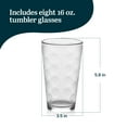 thumbnail image 3 of Libbey Reno Tumbler Drinking Glasses, Polka Dot Pattern Tall Drinking Glasses Set of 8, Compact, Fun Glass Cups Set for Everyday Use, Casual Parties, 3 of 6