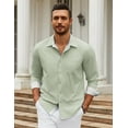 thumbnail image 4 of COOFANDY Mens Dress Shirts Long Sleeve Button Down Shirts Untucked Wrinkle-Free Business Casual Shirts, 4 of 5