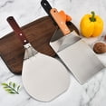 thumbnail image 4 of 6x5 inch Extra Wide Large Grill Spatula Heavy Duty Stainless Steel Griddle Burger Spatula Kitchen Spatula with Cutting Edges Multifunctional Cooking Turner for Skillets Grills, 4 of 9