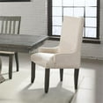 thumbnail image 5 of Kingfisher Lane Linen Fabric Cream Dining Arm Chair Rectangular 45"H, 5 of 6