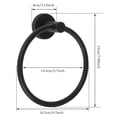 thumbnail image 2 of Dznils Wall Mount Towel Ring, Stainless Steel Towel Holder, Matte Black Finish, 2 of 9