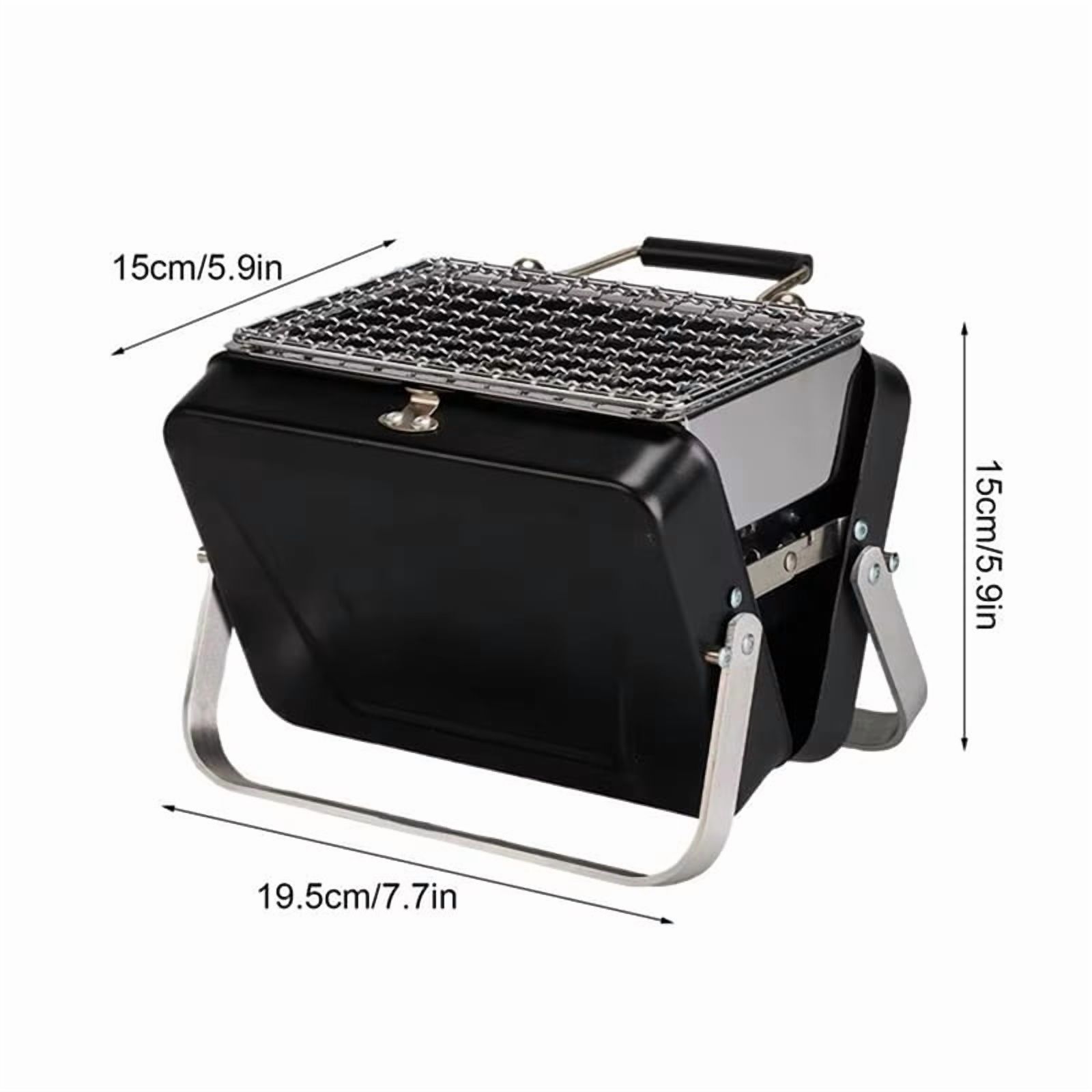 Compact Charcoal Grill - Portable Tabletop BBQ Stove for Outdoor Cooking, Ideal for RV Travel, Picnics, Backyard & Patio