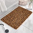 thumbnail image 3 of Brown and Black Leopard Print Flannel Non Slip Door Rugs,Washable Door Mats Indoor,Decorative Door Mats,Dirt-Resistant and Absorbent Doormat for Entrance,Bedroom,Kitchen,Bathroom,23.5x16in(60x40cm), 3 of 5