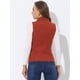 thumbnail image 4 of Chaqueta con cremallera Allegra K sin mangas Anorak Utility chaleco para mujer rojo naranja S, 4 of 5