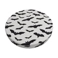 thumbnail image 2 of Round Bar Stool Seat Covers, Halloween bats grey cool print Elastic Round Chair Cover Stool Seat Slipcover Bar Stool Cushions Round Pad for 12-14 inch, 2 of 7