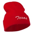 thumbnail image 5 of Texas Embroidered Long Cuff Beanie - Red OSFM, 5 of 5