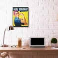 thumbnail image 2 of Stupell Industries Girl Strong Vintage Woman Poster Design Framed Wall Art by RetroRocket, 24" x 30", Black Framed, 2 of 7