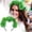 B, variant on St. Patrick's Day Headband with Green Flowers and Shamrocks - Irish Clover Hair Accessories for Women, Men, and Girls, Festival Party Favors, Accessories, and Holiday Hair Decorations