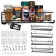thumbnail image 1 of Set of 4 Wall Mounted Metal Spice Racks for Hanging with Glue or Screw Mounting Black, 1 of 5
