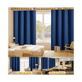 thumbnail image 4 of Cortinas Blackout Ventana Sala 300x230cm 2 Paneles Azul marino, 4 of 5