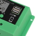thumbnail image 3 of Controlador de carga solar Regulador de panel PWM Pantalla LCD ajustable 12V 24V Carcasa verde 20A VoborMX herramienta, 3 of 8