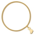 thumbnail image 2 of Diamond2Deal 14K Jaune Gold Chat Stretch Mesh Bracelet 7.5inch for Women, 2 of 6