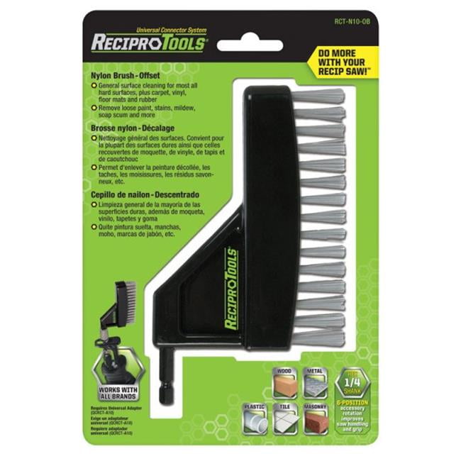 Recipro Tools RCTN10OB Nylon Offset Brush for Reciprocating Saws