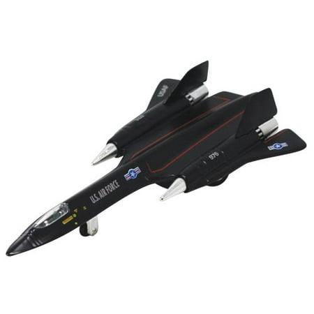 Black X-Planes Air Force SR-71A Blackbird Die Cast Jet Plane Toy with Pull Back Action, Large 8 inch Pullback By
