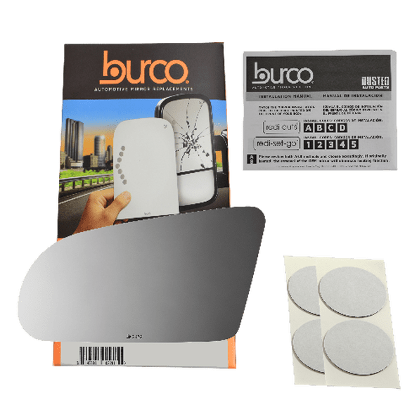 Burco Side View Mirror Replacement Glass - Clear Glass - 2432